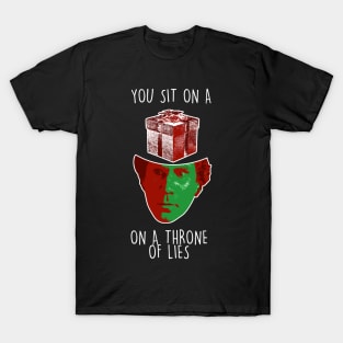 Throne Of Lies Elf Quote Christmas Knit T-Shirt